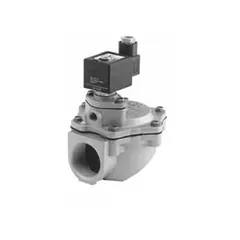 ASCO Series 353 pulse valve body and compression fitting connection