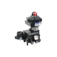 Rotork YTC YT-1000R positioner gauge block and pneumatic connections